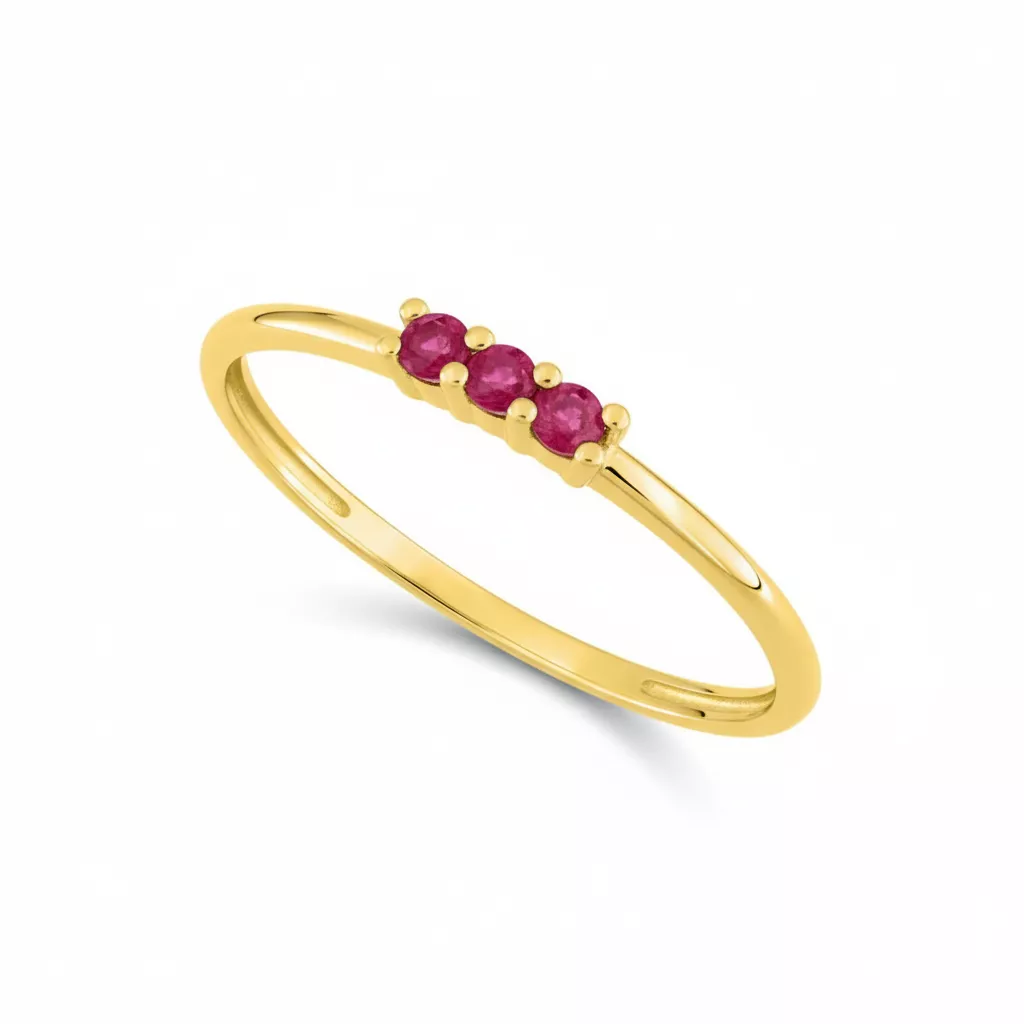 Bague Or Chapla Rubis - Bague en Or 375 9k - Bijoux en Vogue