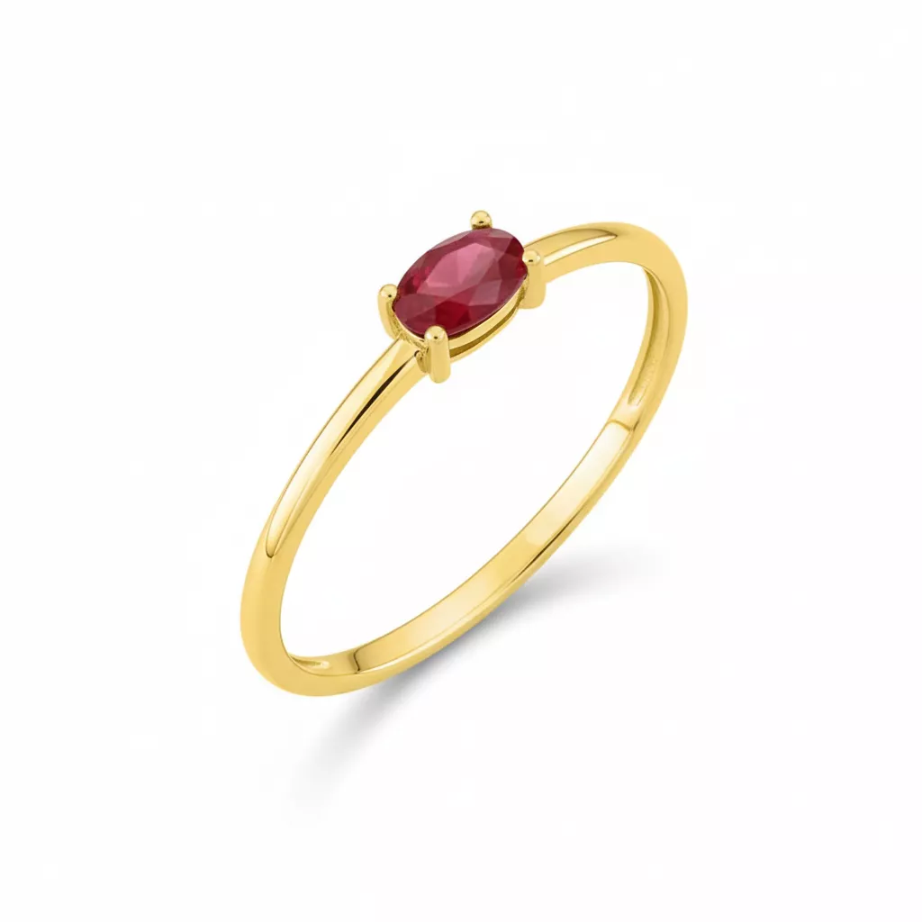 Bague Or Artenie Rubis - Bague en Or 375 9k - Bijoux en Vogue