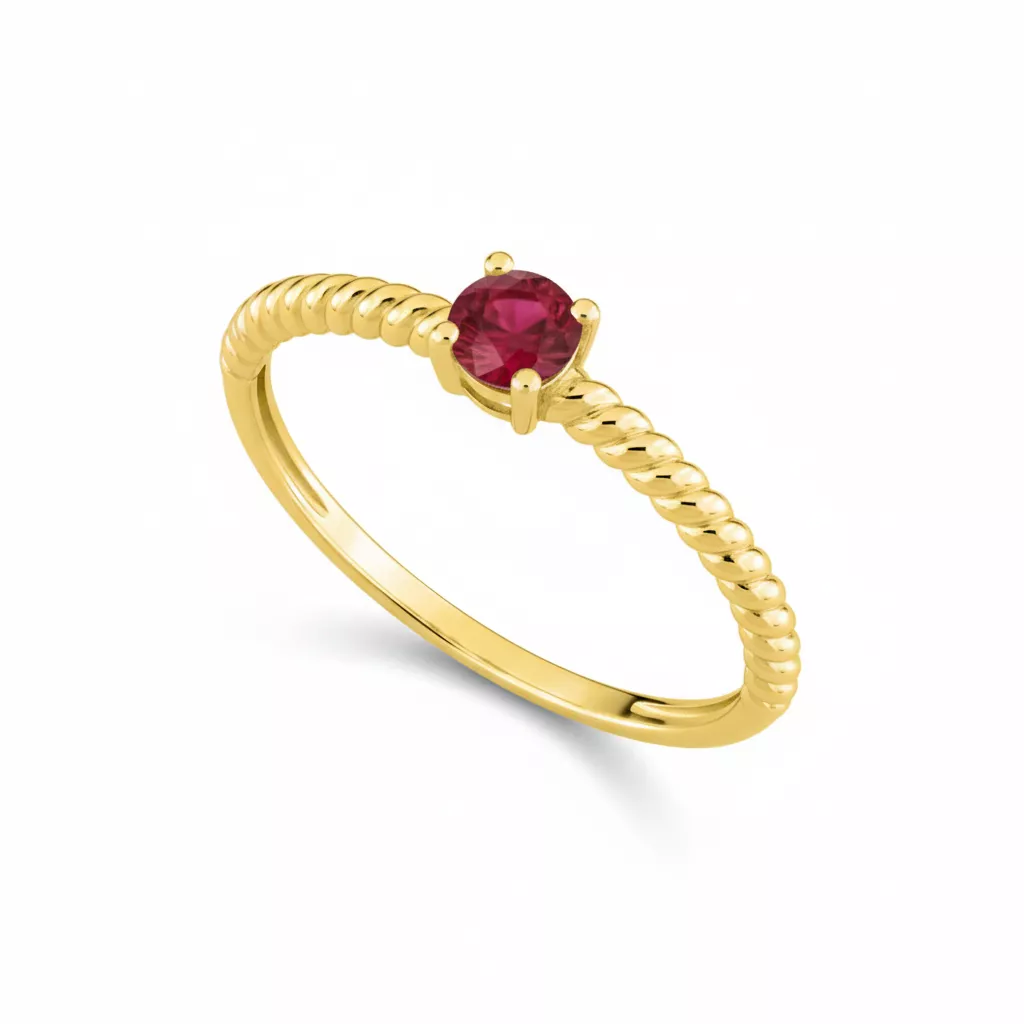 Bague Or Sunna Rubis - Bague en Or 375 9k - Bijoux en Vogue