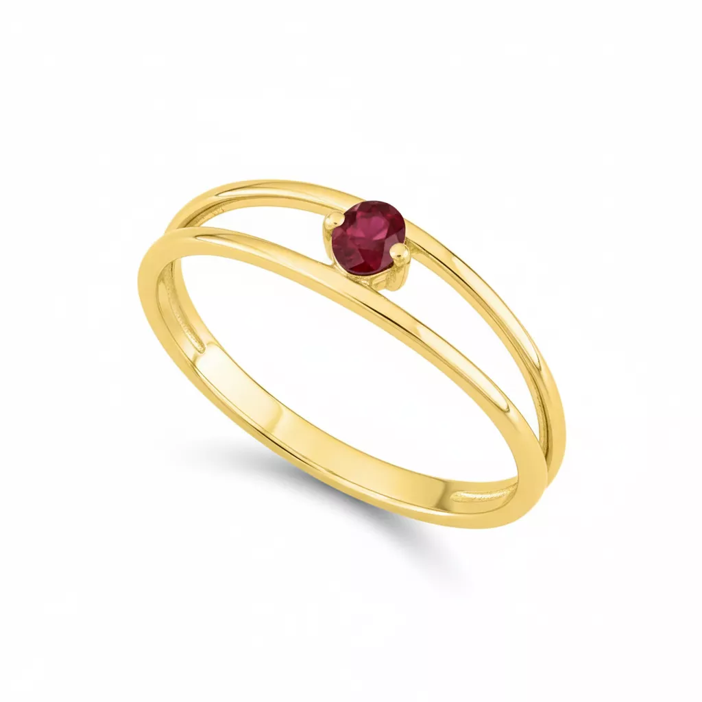 Bague Or Andarala Rubis - Bague en Or 375 9k - Bijoux en Vogue