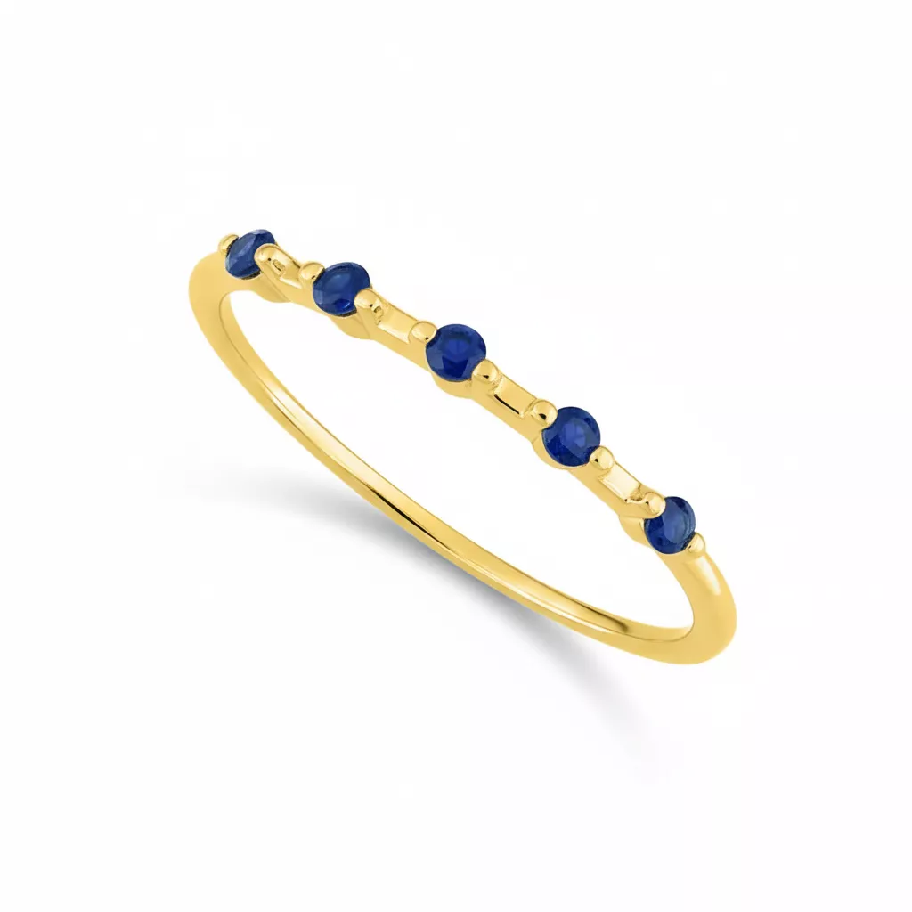 Bague Or Wachira Saphir - Bague en Or 375 9k - Bijoux en Vogue