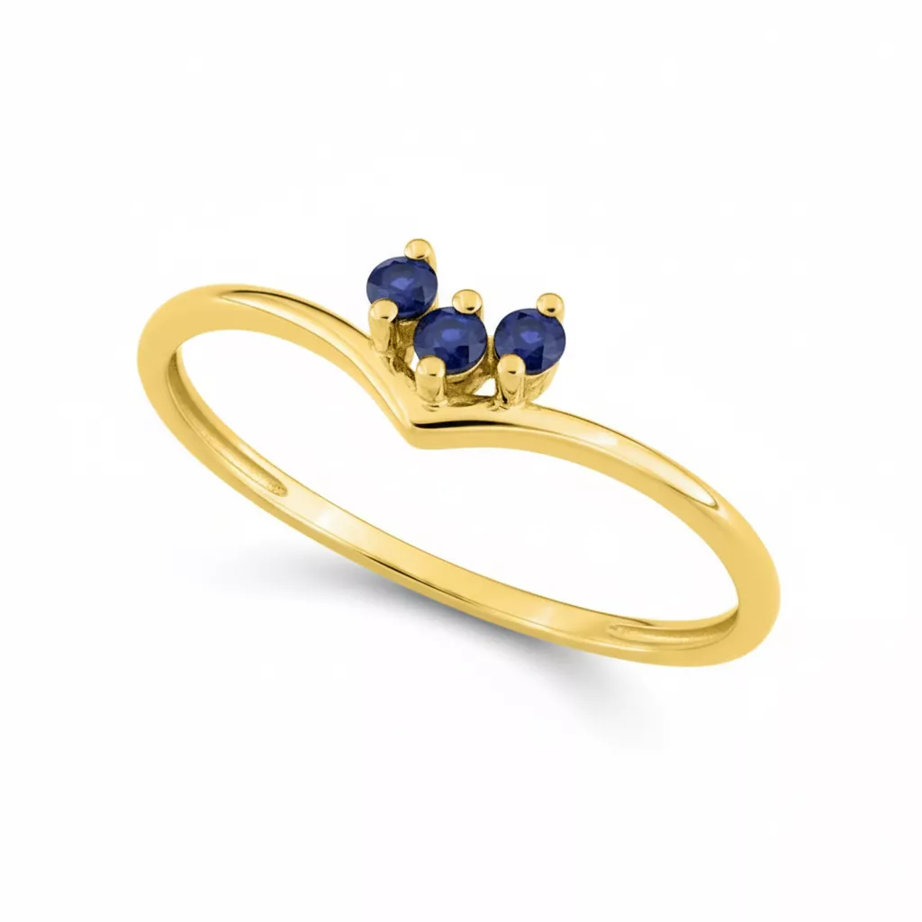 Bague Or Lalubie Saphir - Bague en Or 375 9k - Bijoux en Vogue