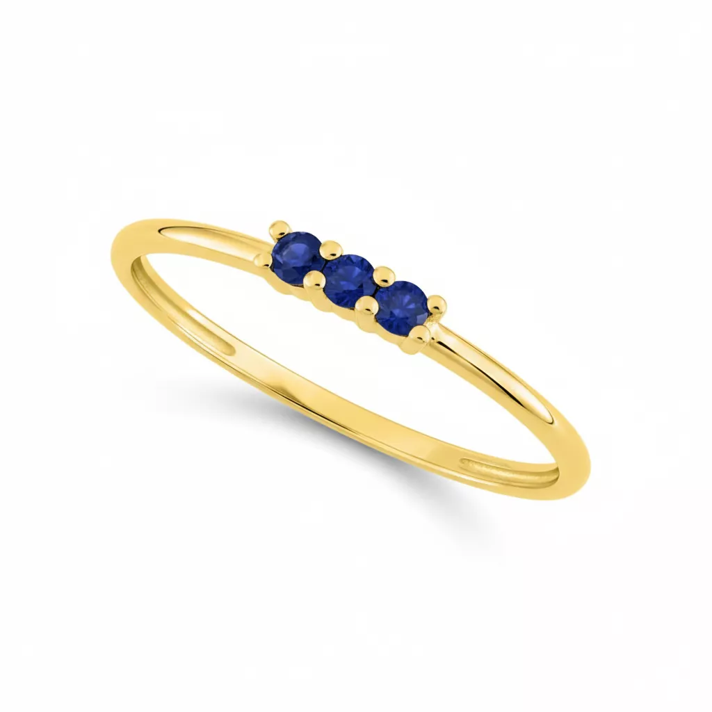 Bague Or Albena Saphir - Bague en Or 375 9k - Bijoux en Vogue