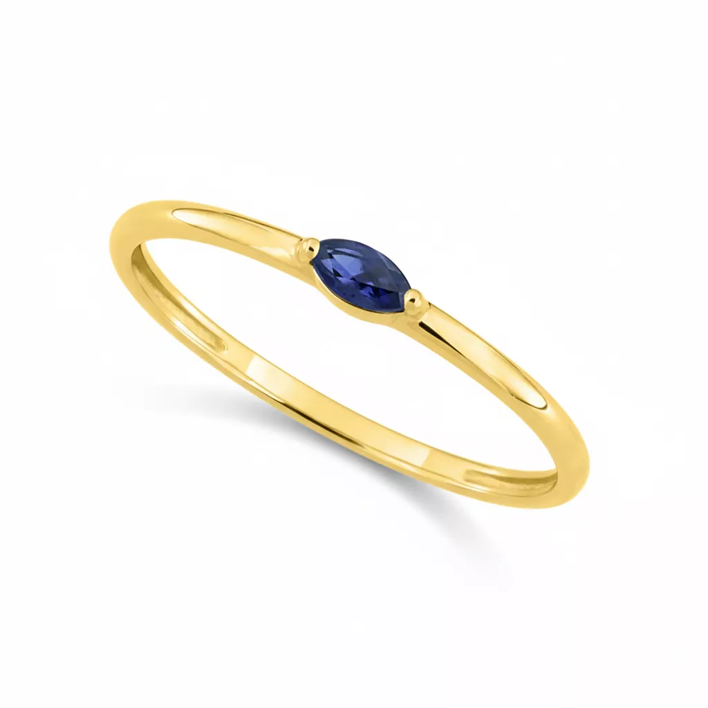 Bague Or Christille Saphir - Bague en Or 375 9k - Bijoux en Vogue