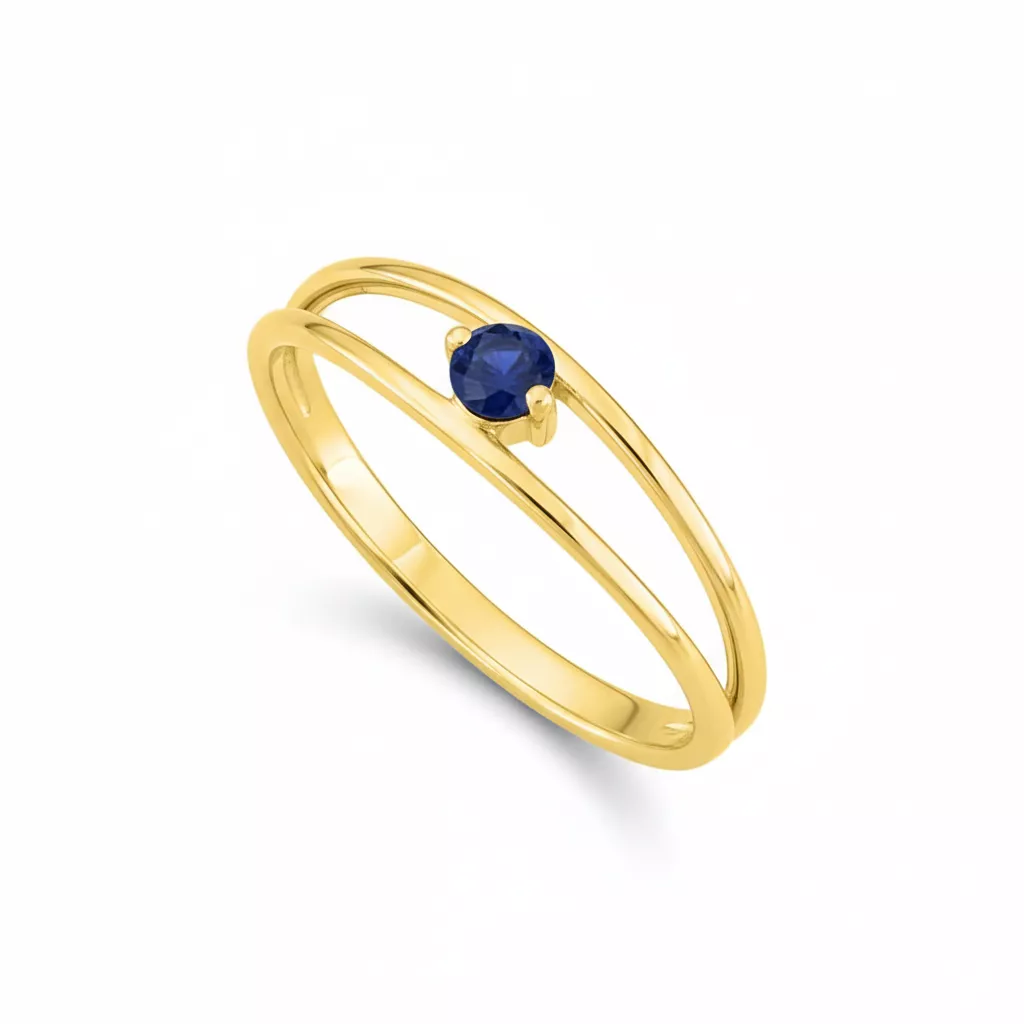 Bague Or Alkida Saphir - Bague en Or 375 9k - Bijoux en Vogue