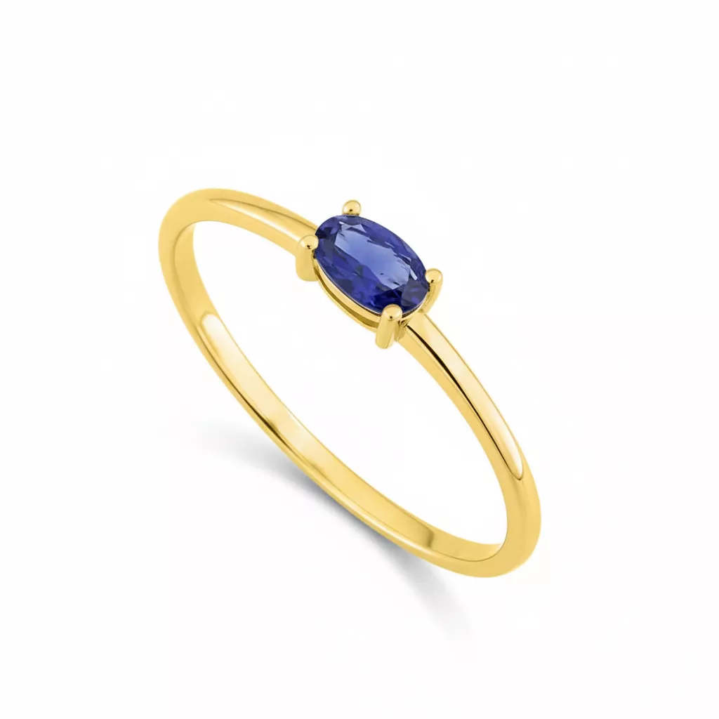 Bague Or Princilia Saphir - Bague en Or 375 9k - Bijoux en Vogue