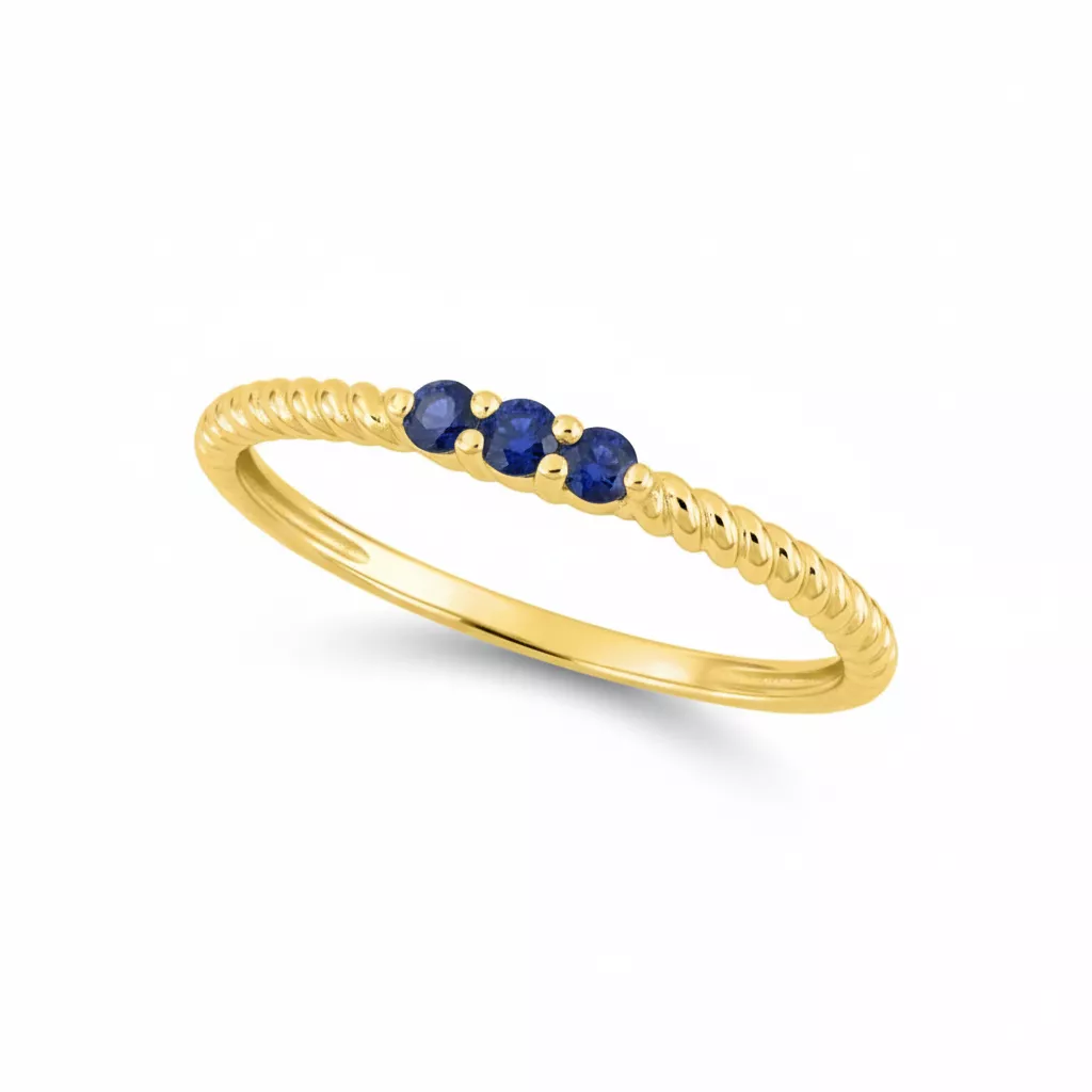 Bague Or Ghazal Saphir - Bague en Or 375 9k - Bijoux en Vogue