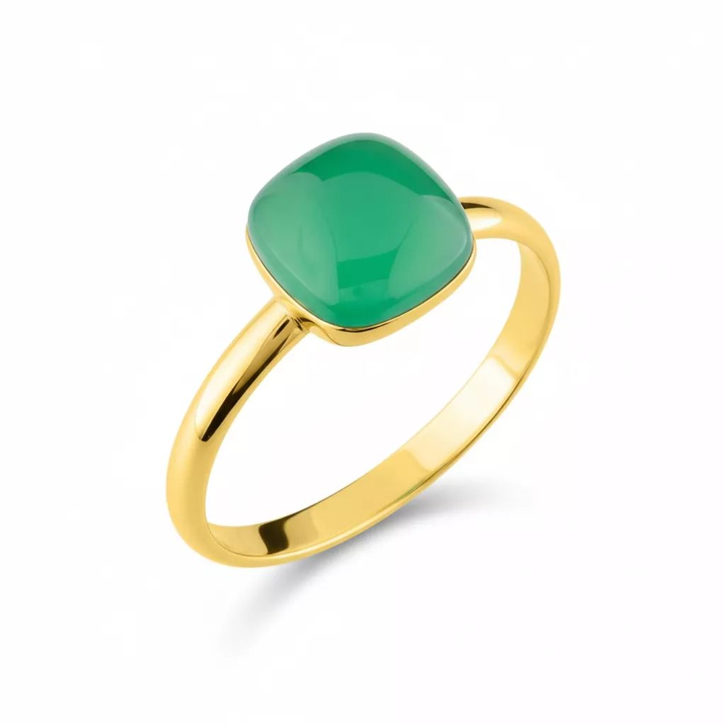 Bague Or Cisie Agate - Bague en Or 750 18k - Bijoux en Vogue