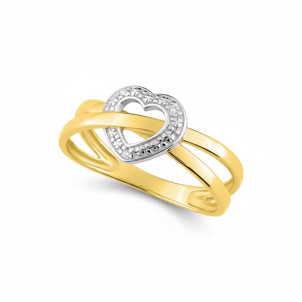 Bague Or Rafiringa Diamant Coeur - Bague en Or 750 18k - Bijoux en Vogue