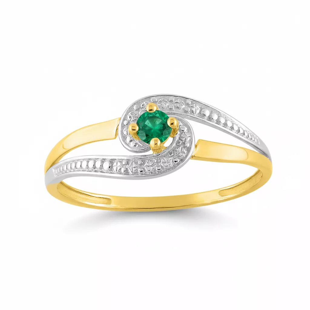 Bague Or Leaudie Emeraude - Bague en Or 750 18k - Bijoux en Vogue