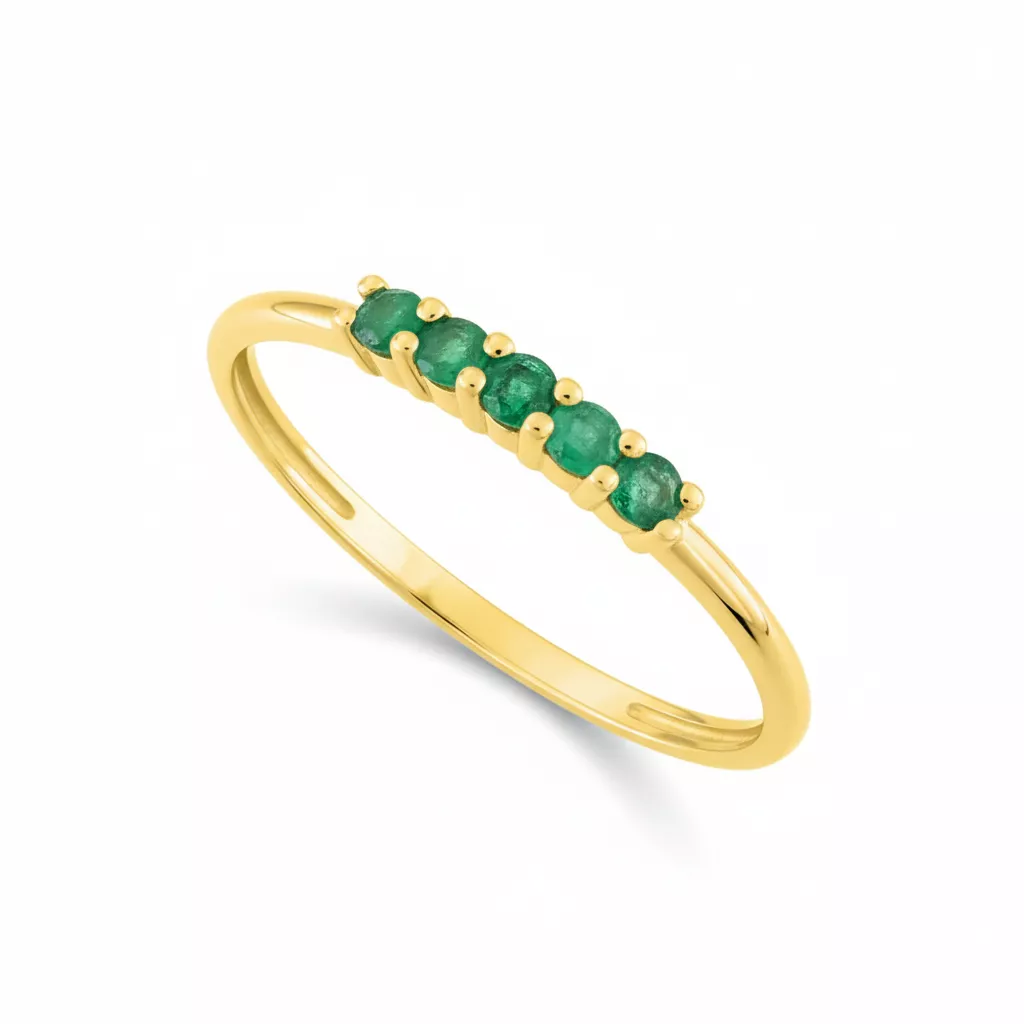 Bague Or Shahena Emeraude - Bague en Or 750 18k - Bijoux en Vogue