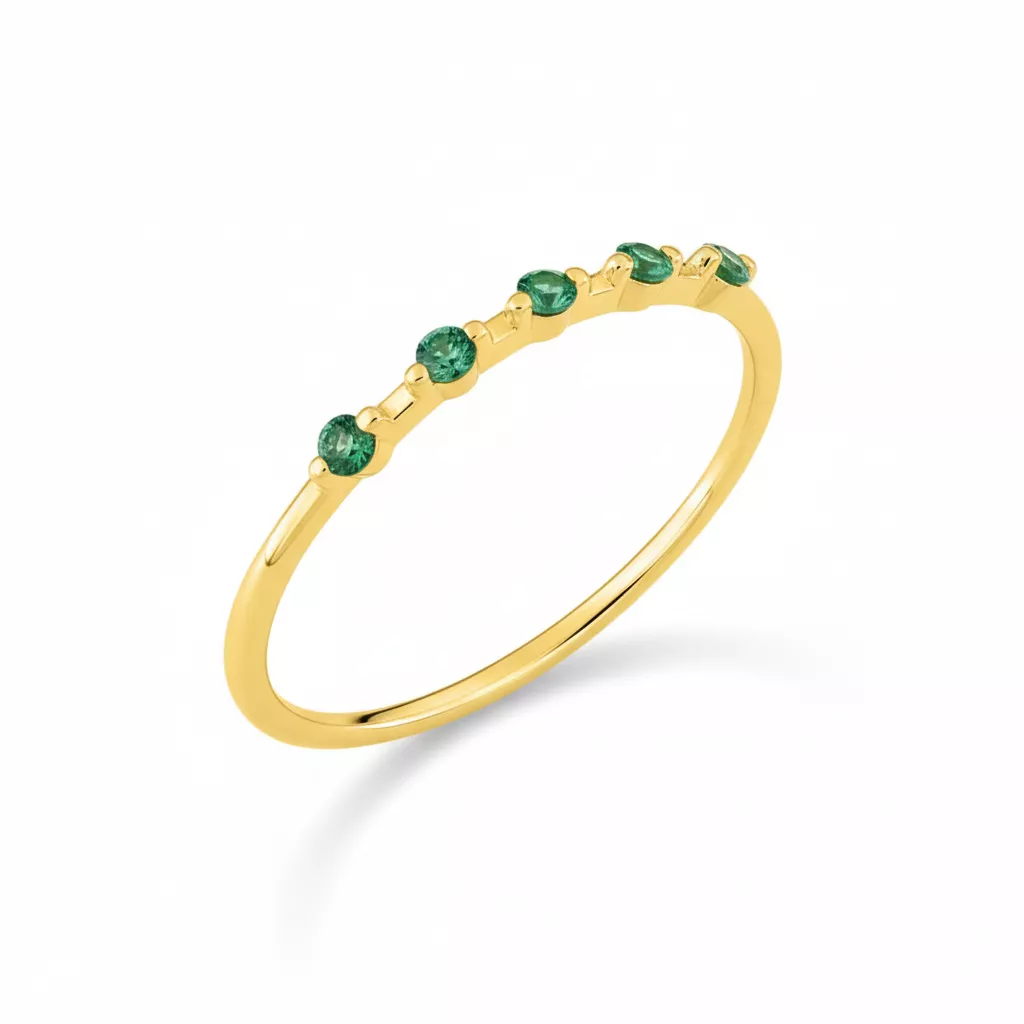 Bague Or Anethia Emeraude - Bague en Or 750 18k - Bijoux en Vogue