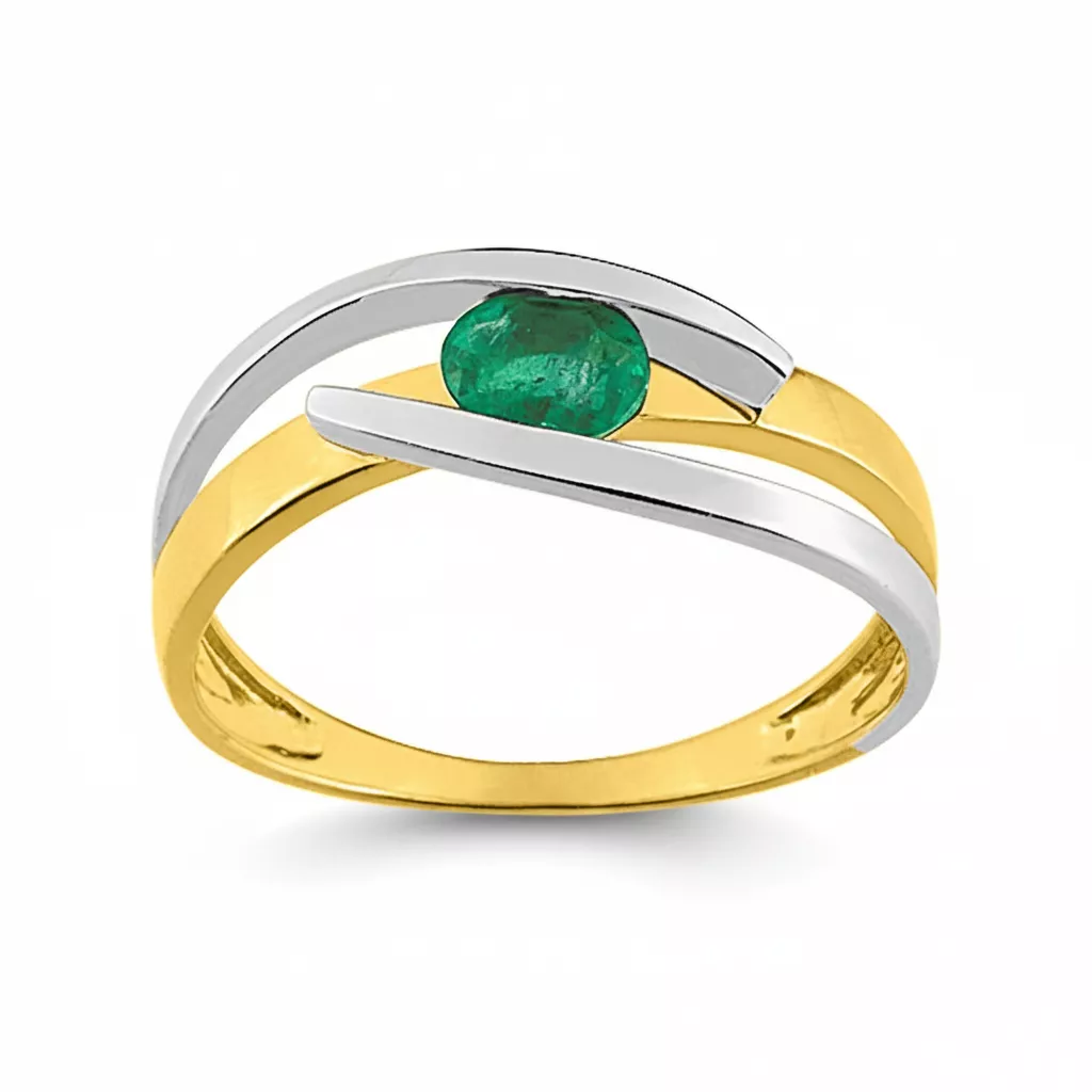 Bague Or Yajaira Emeraude - Bague en Or 750 18k - Bijoux en Vogue