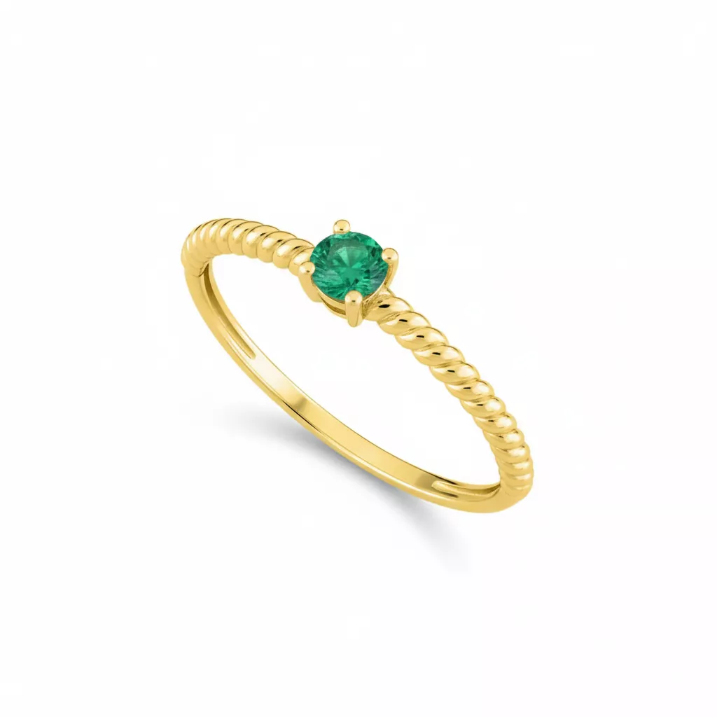 Bague Or Giliane Emeraude - Bague en Or 750 18k - Bijoux en Vogue