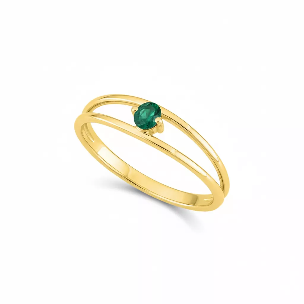 Bague Or Mama Emeraude - Bague en Or 750 18k - Bijoux en Vogue