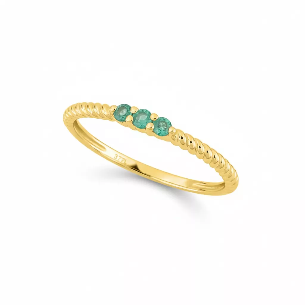 Bague Or Muteba Emeraude - Bague en Or 750 18k - Bijoux en Vogue