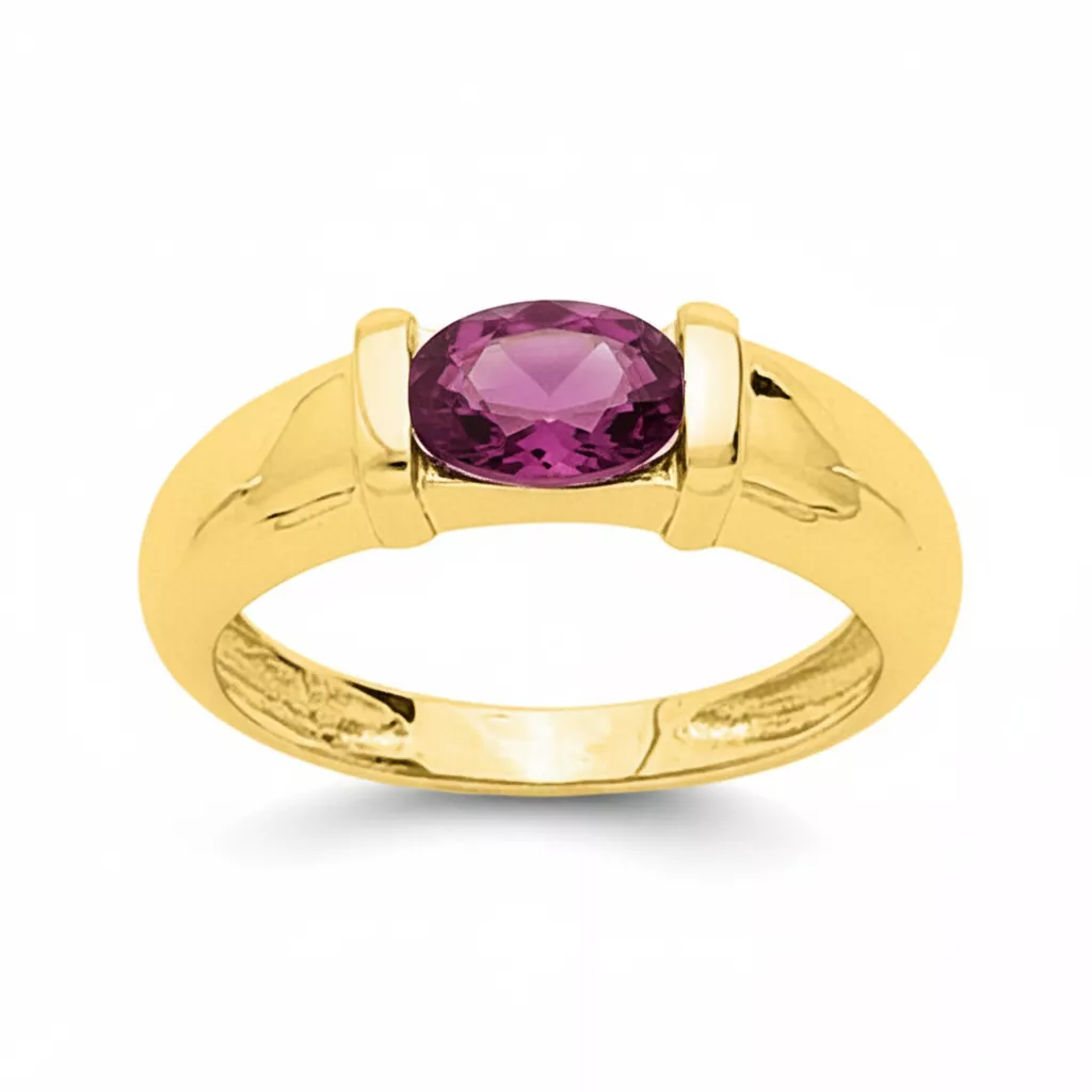 Bague Or Rubis - Bague en Or 750 18k - Bijoux en Vogue