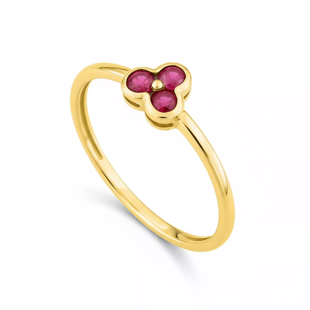 Bague Or Isablelle Rubis - Bague en Or 750 18k - Bijoux en Vogue