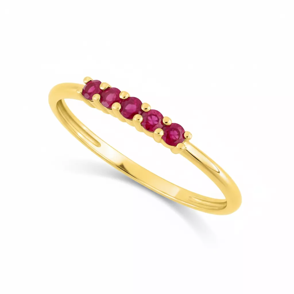 Bague Or Anglique Rubis - Bague en Or 750 18k - Bijoux en Vogue