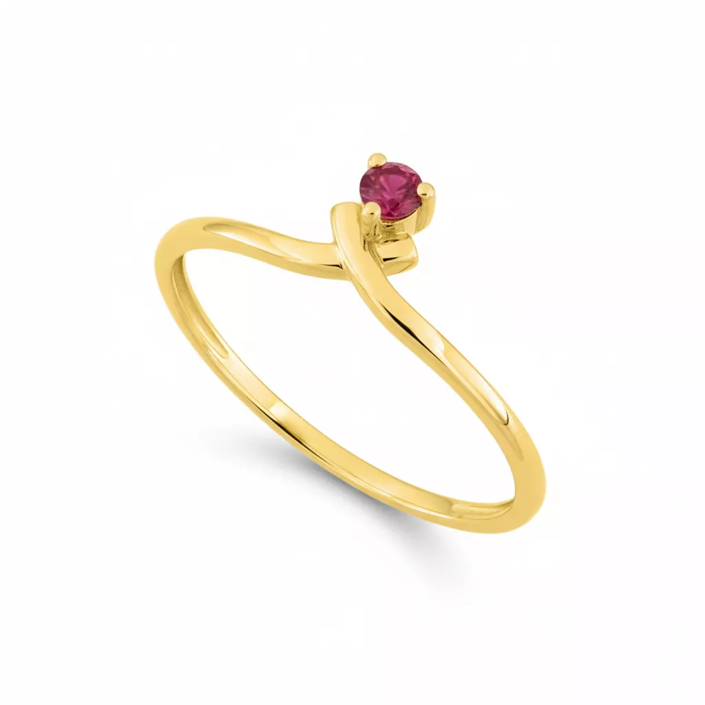 Bague Or Pushpa Rubis - Bague en Or 750 18k - Bijoux en Vogue