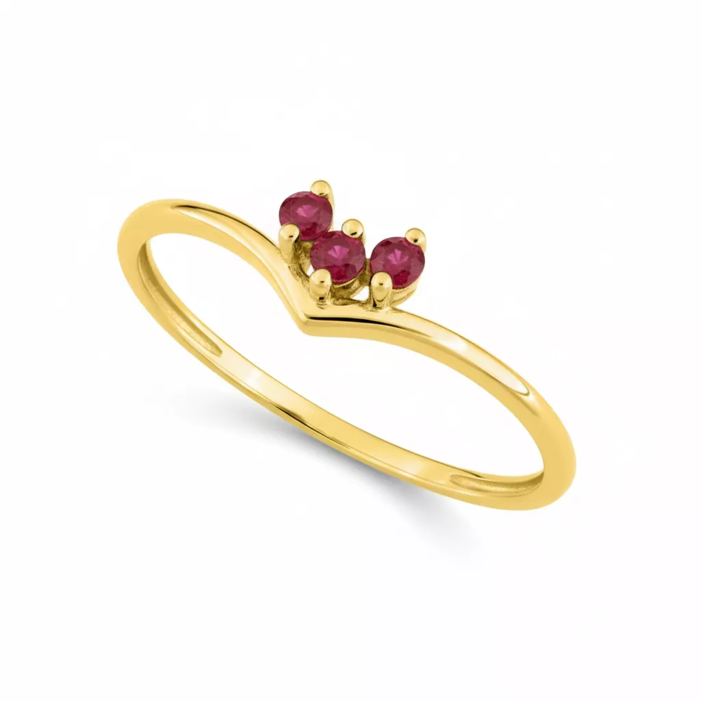 Bague Or Nayira Rubis - Bague en Or 750 18k - Bijoux en Vogue