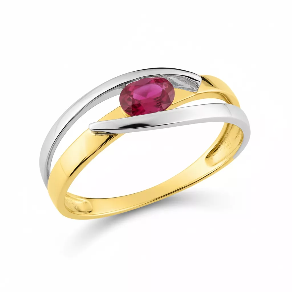 Bague Or Zaina Rubis - Bague en Or 750 18k - Bijoux en Vogue