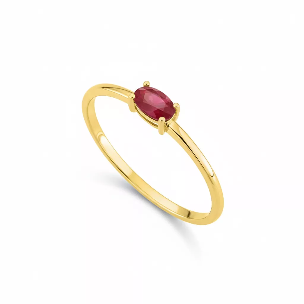 Bague Or Maroie Rubis - Bague en Or 750 18k - Bijoux en Vogue