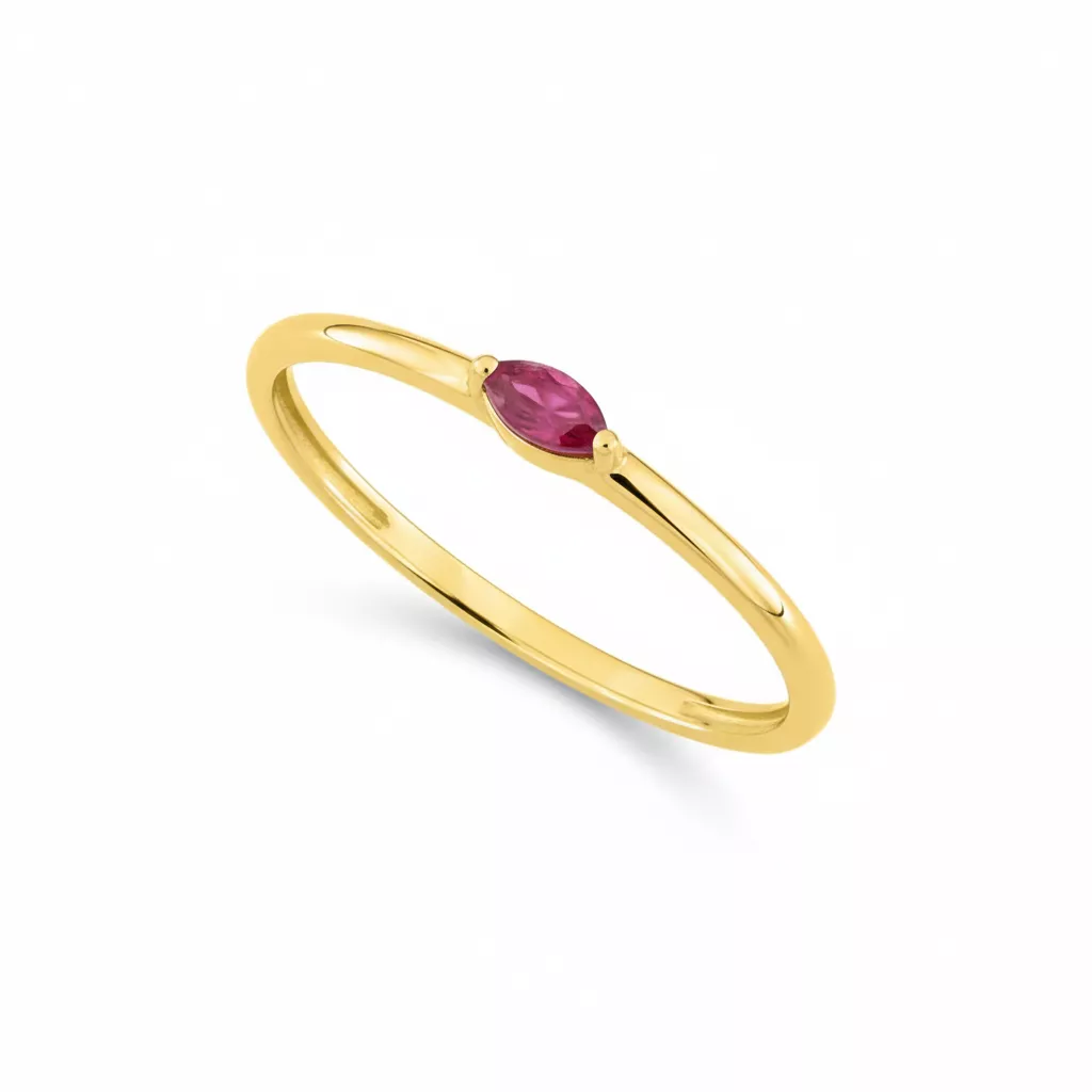 Bague Or Kadria Rubis - Bague en Or 750 18k - Bijoux en Vogue