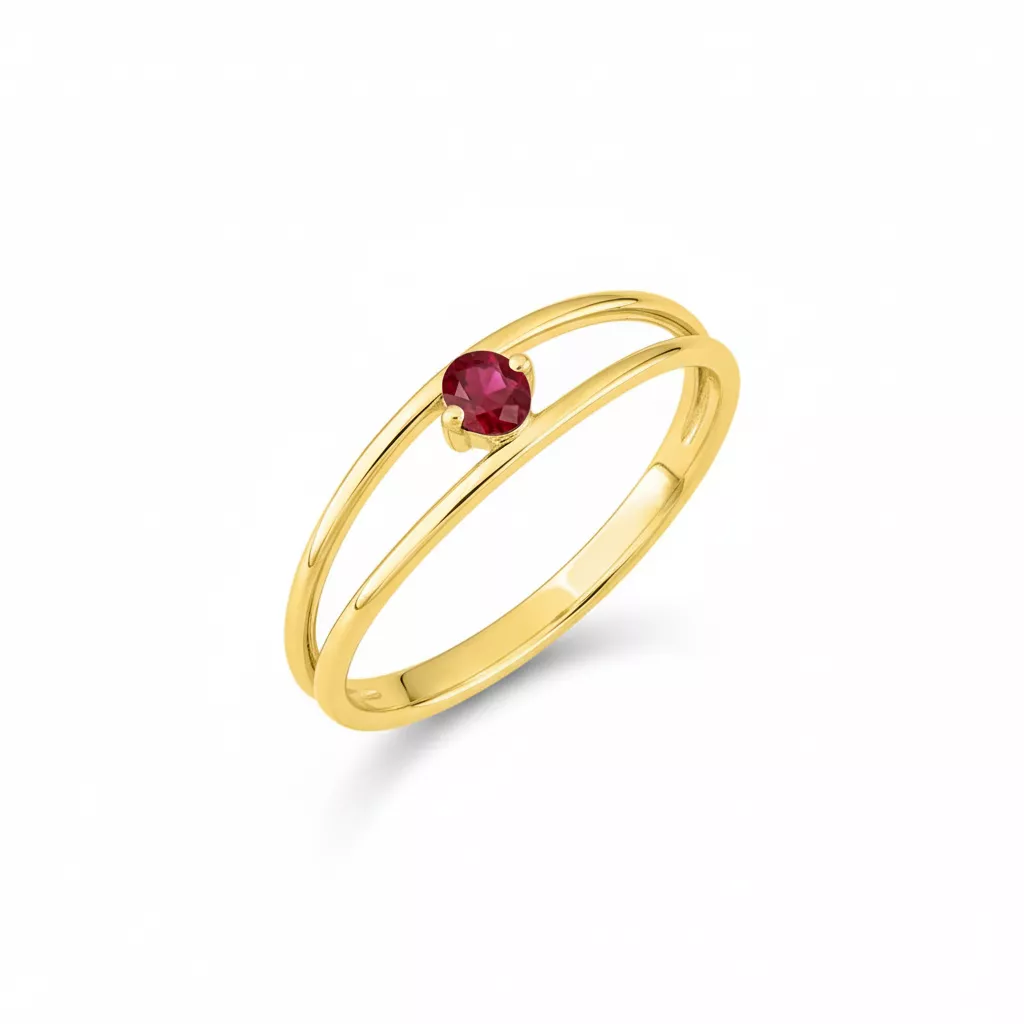 Bague Or Lebada Rubis - Bague en Or 750 18k - Bijoux en Vogue