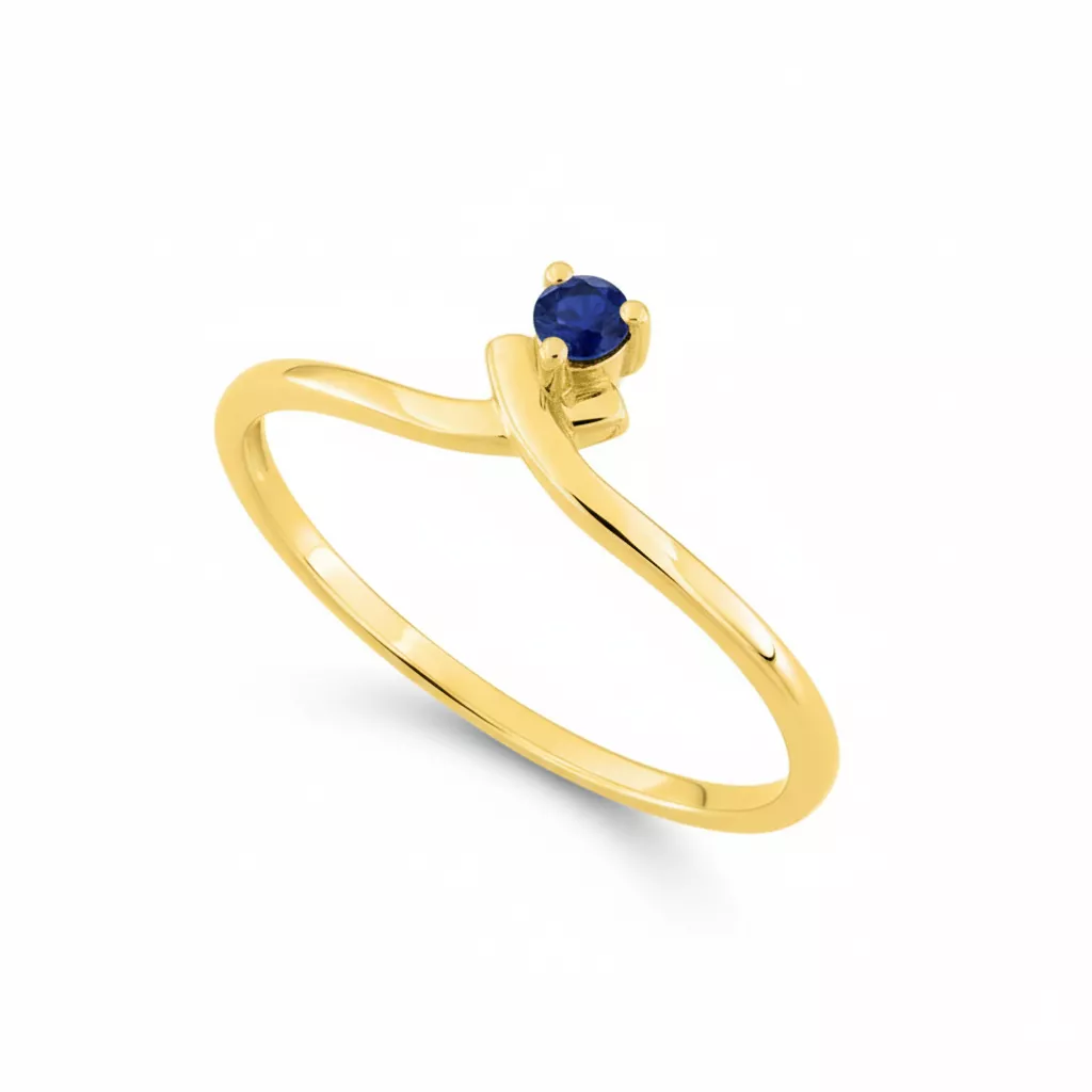 Bague Or Shya Saphir - Bague en Or 750 18k - Bijoux en Vogue