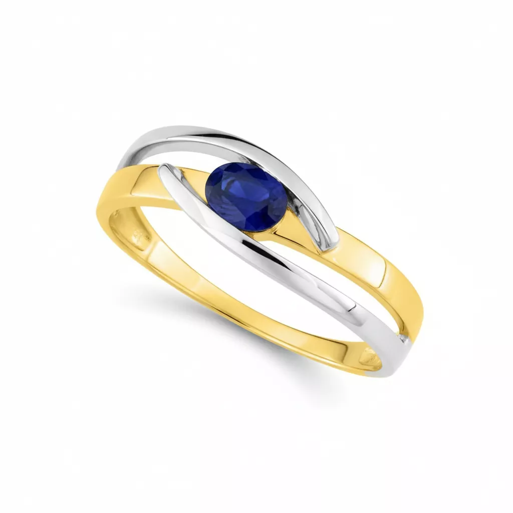 Bague Or Jaklina Saphir 0462ct - Bague en Or 750 18k - Bijoux en Vogue