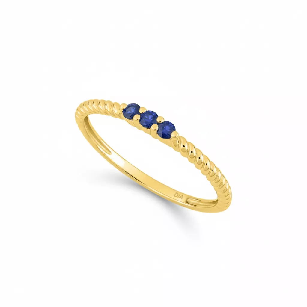 Bague Or Estephanie Saphir - Bague en Or 750 18k - Bijoux en Vogue