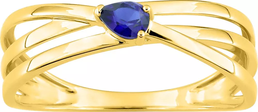 Bague Or Dialisane Saphir - Bague en Or 750 18k - Bijoux en Vogue