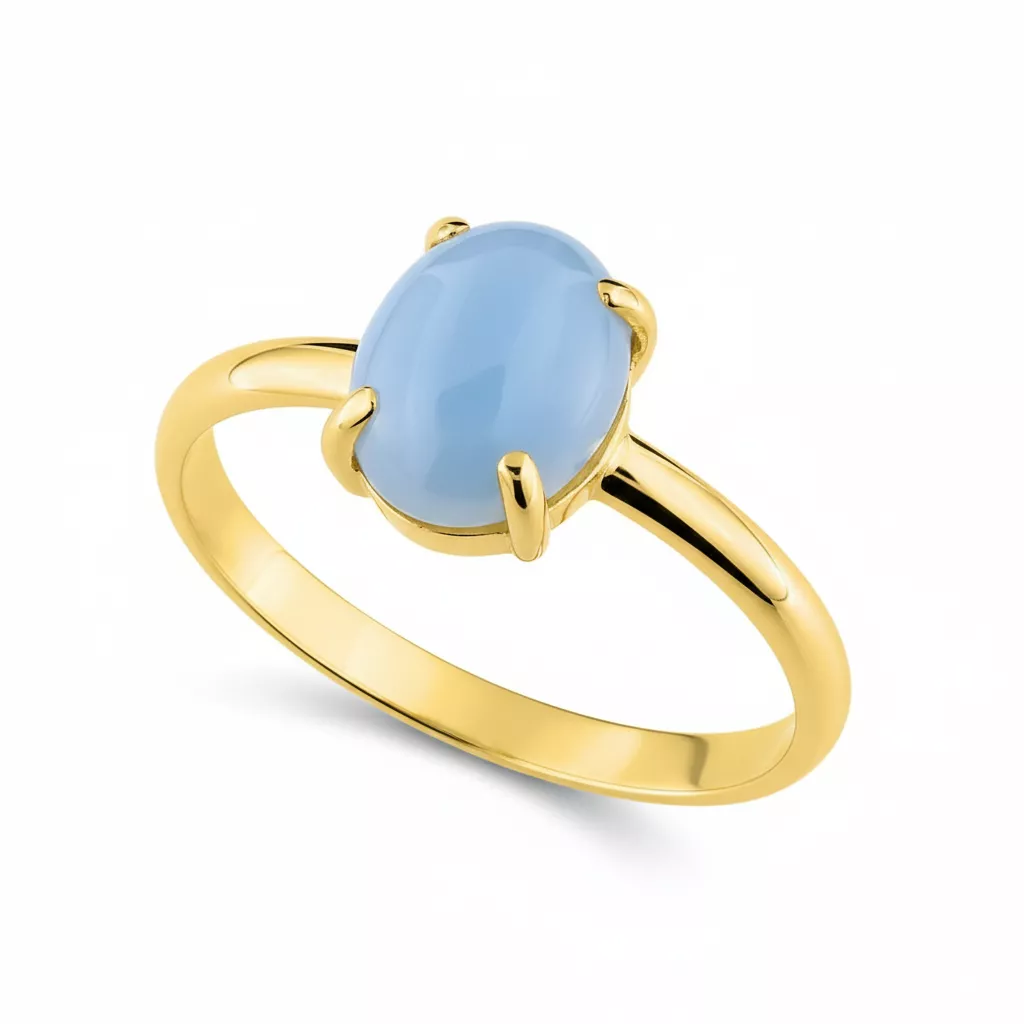 Bague Or Argie Topaze Bleu - Bague en Or 750 18k - Bijoux en Vogue