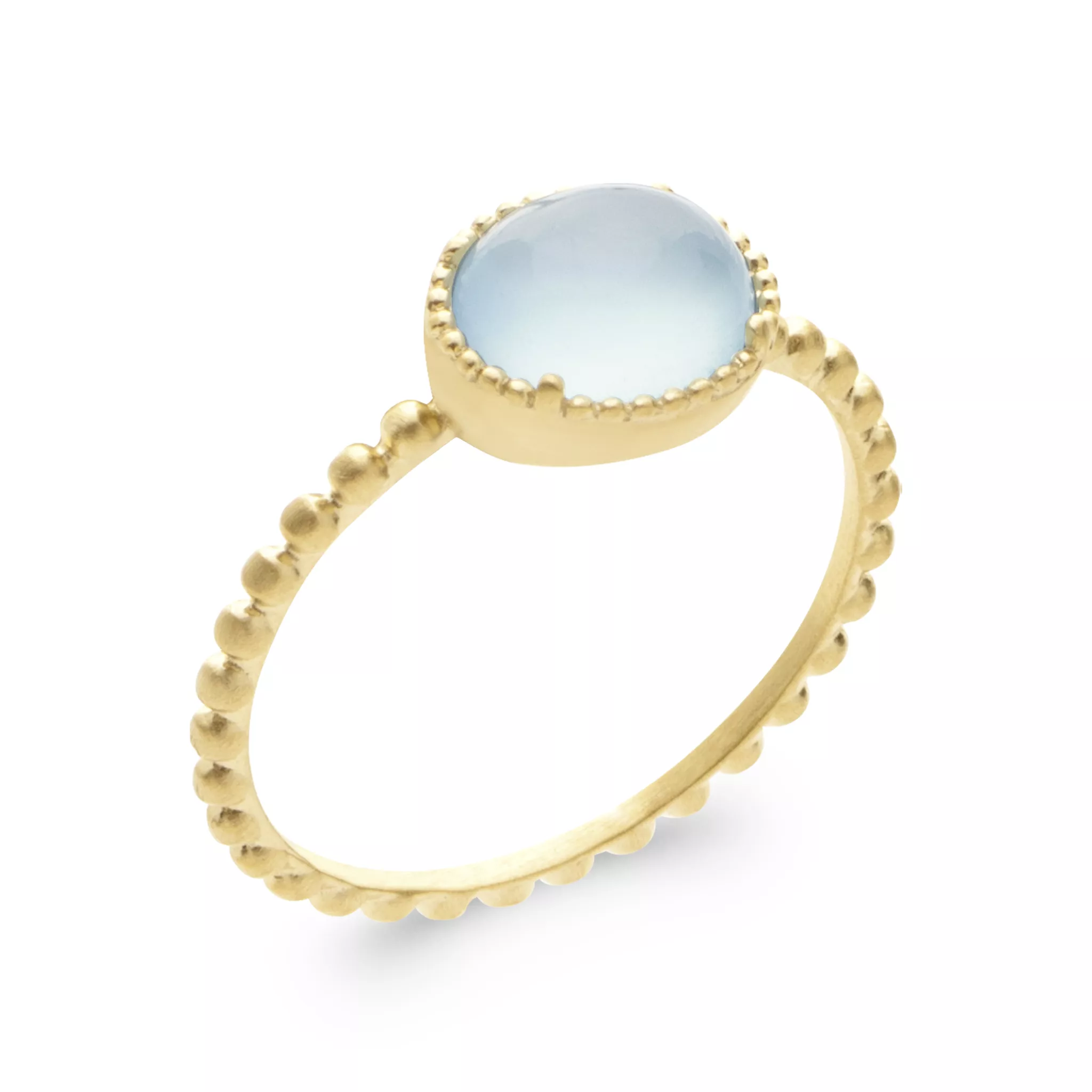 Bague Plaqué Or Domingie Agate Bleu - Bague en Plaqué or - Bijoux en Vogue