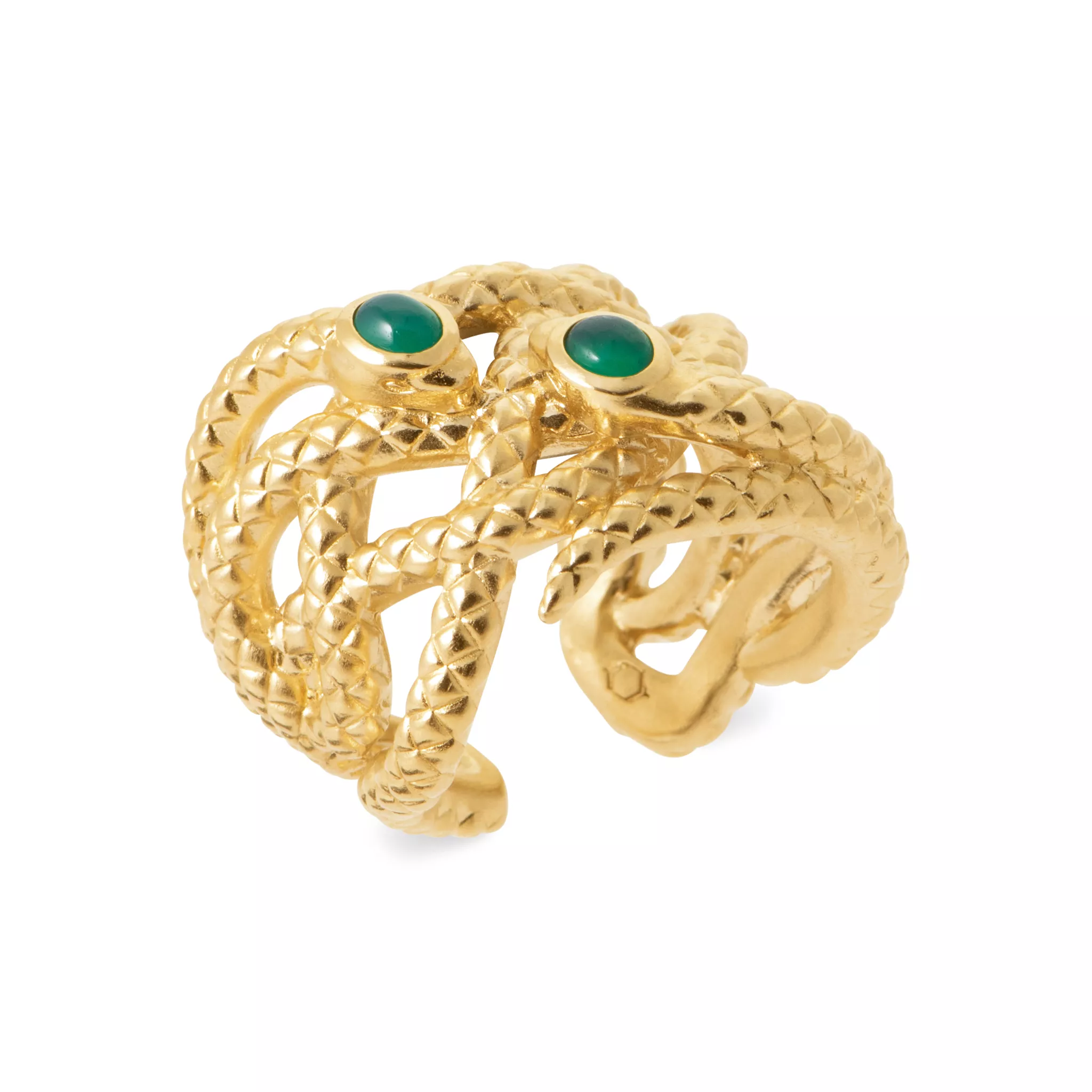 Bague Plaqué Or Gayathiri Agate - Bague en Plaqué or - Bijoux en Vogue