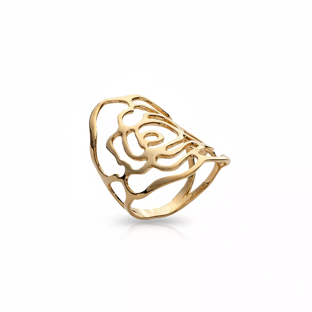 Bague Plaqué Or Eddwige Végétal Dentelle - Bague en Plaqué or - Bijoux en Vogue