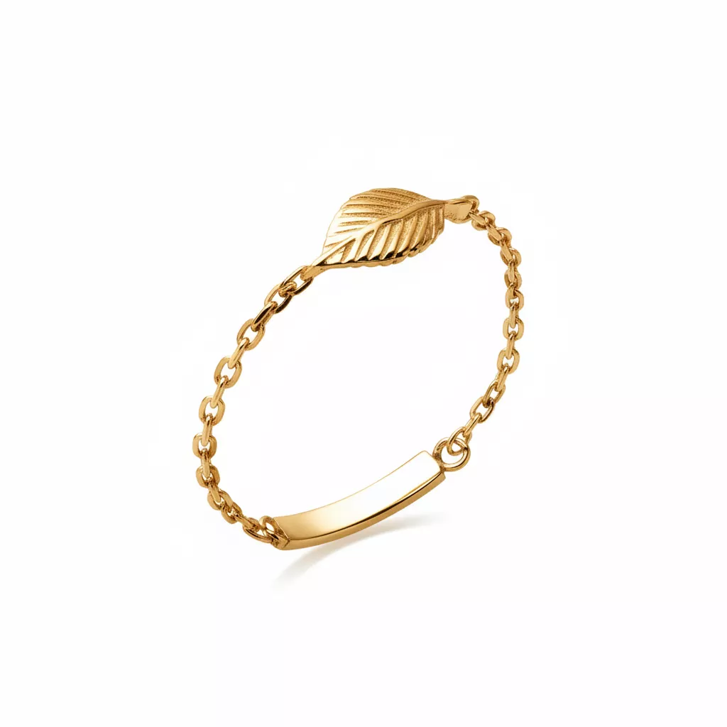 Bague Plaqué Or Abibatou Végétal - Bague en Plaqué or - Bijoux en Vogue