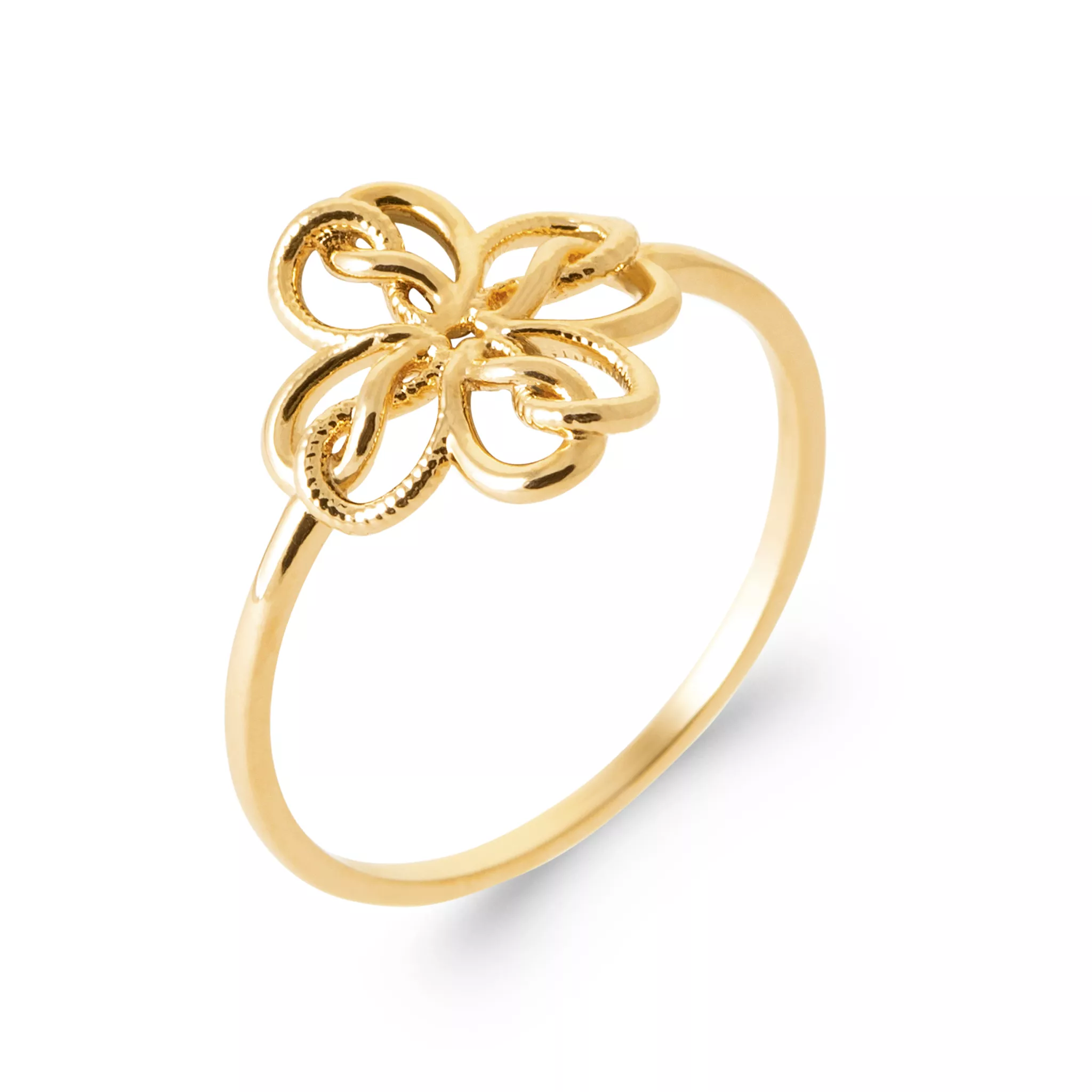 Bague Plaqué Or Verediana Végétal Texturé - Bague en Plaqué or - Bijoux en Vogue