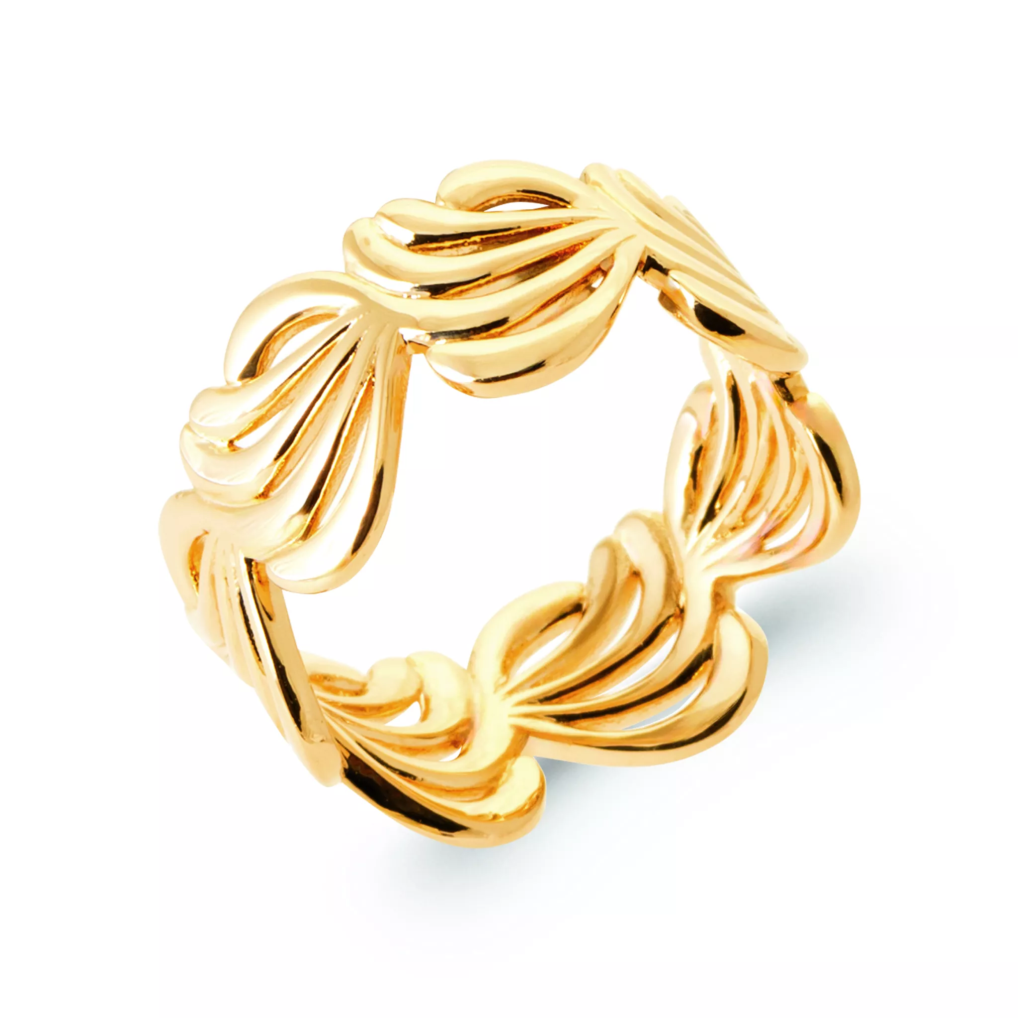 Bague Plaqué Or Haussine Végétal - Bague en Plaqué or - Bijoux en Vogue