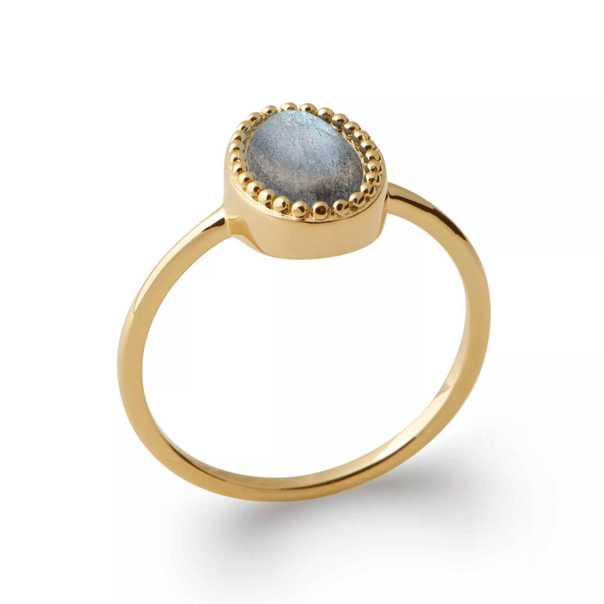 Bague Plaqué Or Kattara Labradorite Stacking Couleurs - Bague en Plaqué or - Bijoux en Vogue