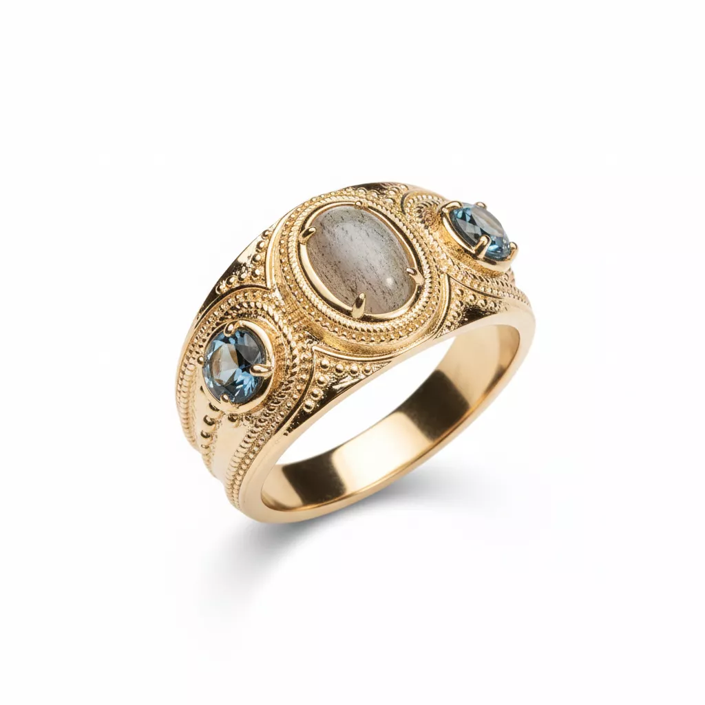 Bague Plaqué Or Lahitte Labradorite - Bague en Plaqué or - Bijoux en Vogue