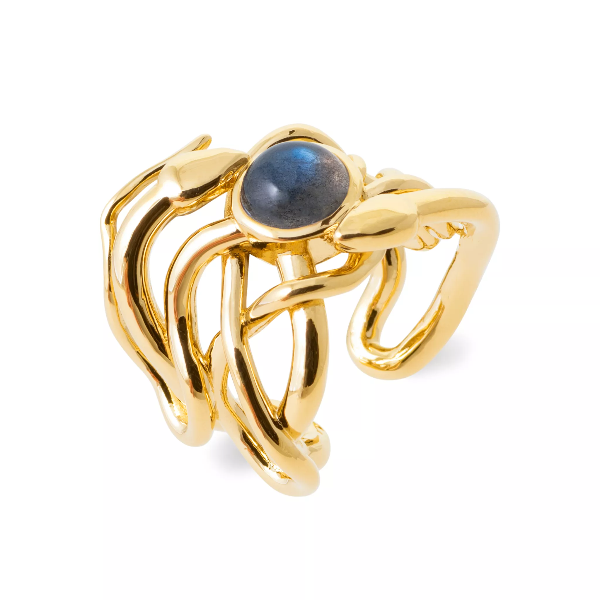 Bague Plaqué Or Livonie Labradorite - Bague en Plaqué or - Bijoux en Vogue