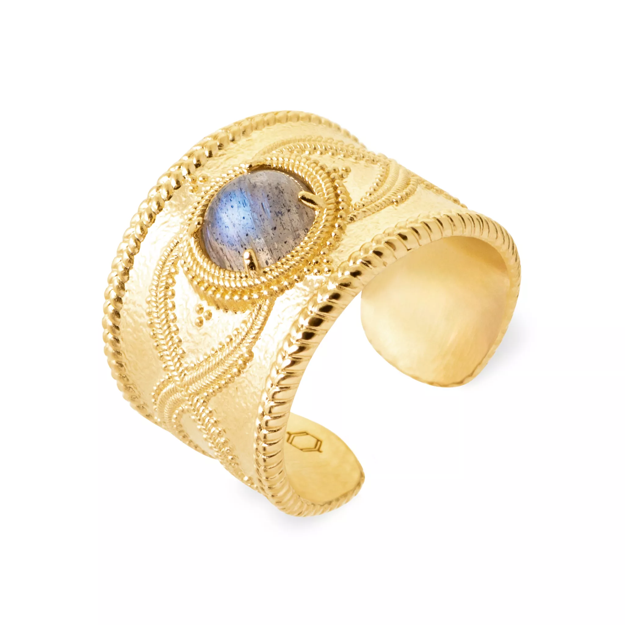 Bague Plaqué Or Merjima Labradorite - Bague en Plaqué or - Bijoux en Vogue