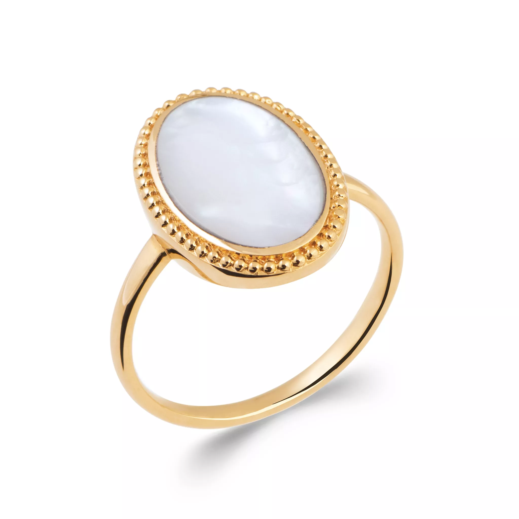 Bague Plaqué Or Orana Nacre Texturé Couleurs - Bague en Plaqué or - Bijoux en Vogue