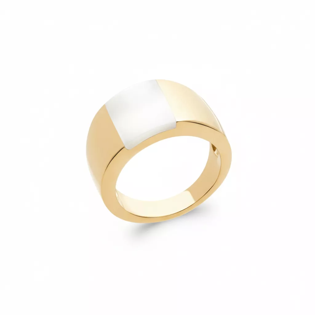 Bague Plaqué Or Ichina Nacre Couleurs - Bague en Plaqué or - Bijoux en Vogue