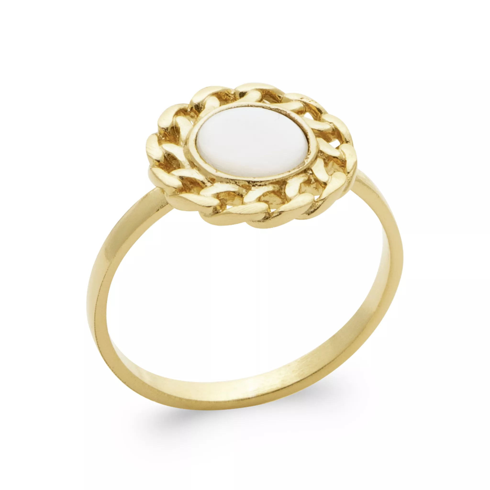Bague Plaqué Or Zalia Nacre Couleurs - Bague en Plaqué or - Bijoux en Vogue