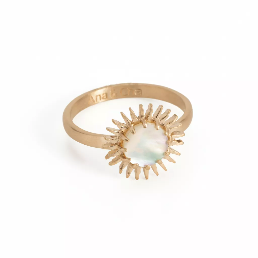Bague Plaqué Or Mitia Nacre - Bague en Plaqué or - Bijoux en Vogue
