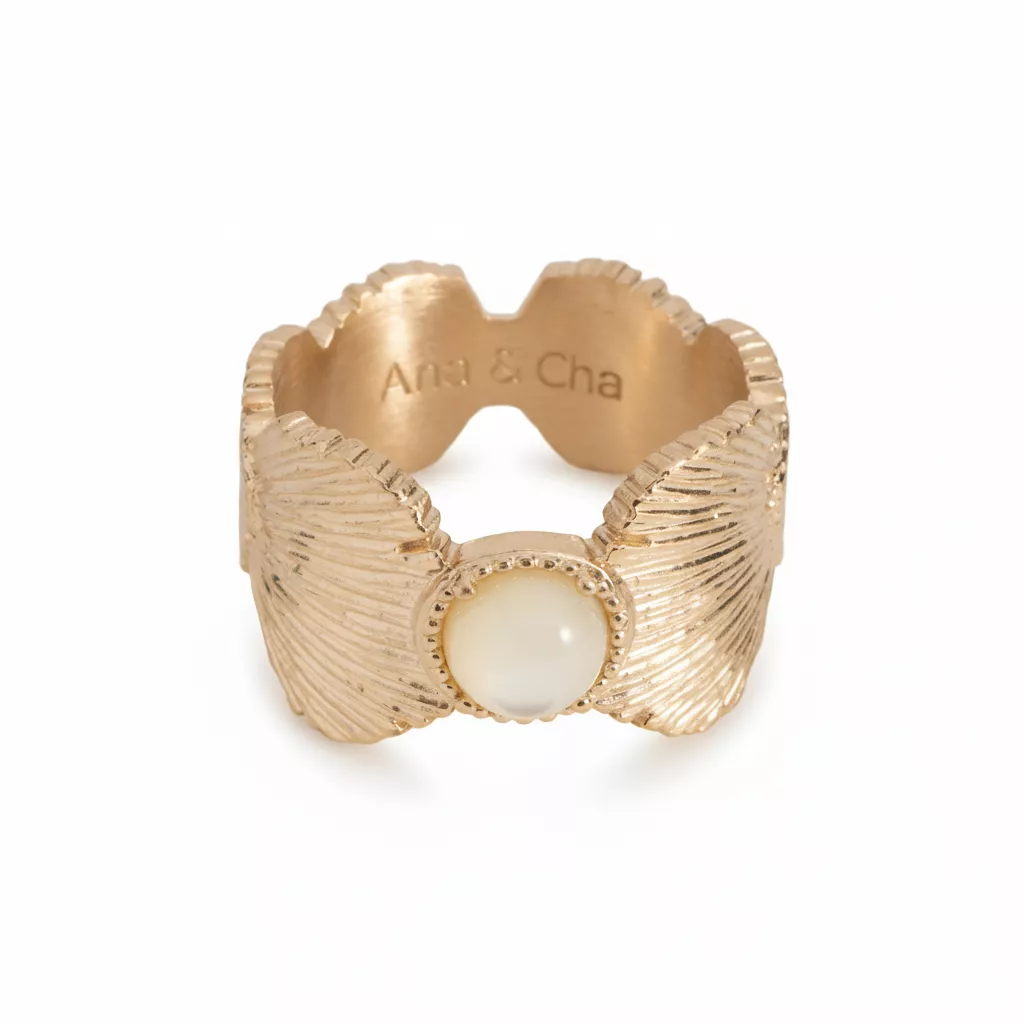 Bague Plaqué Or Sinala Nacre - Bague en Plaqué or - Bijoux en Vogue