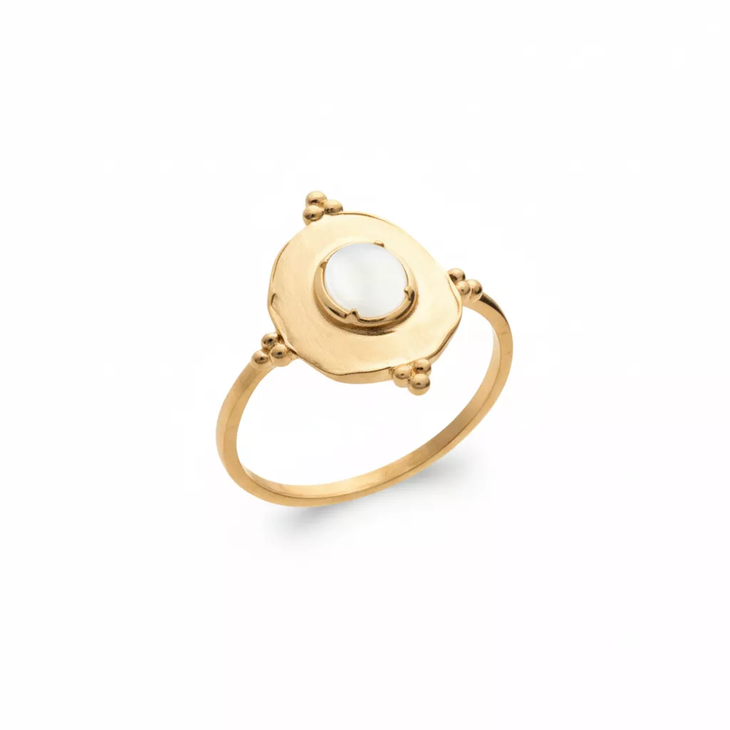 Bague Plaqué Or Pierre de lune